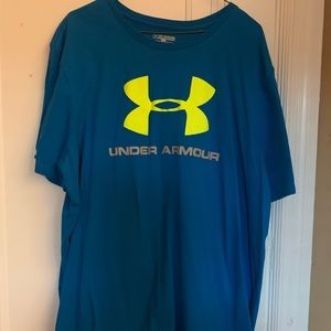Under Armour blue and yellow t-shirt